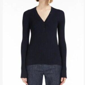 'S Max Mara Women's Rango Rib Knit Wool Yarn Sweater - M